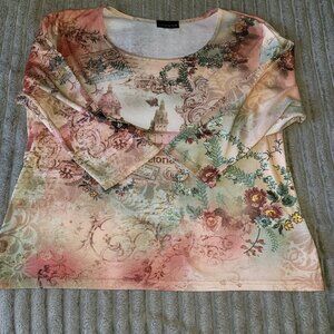 Impulse California Barcelona Long Sleeve Women's T-Shirt Size XL Multicolored